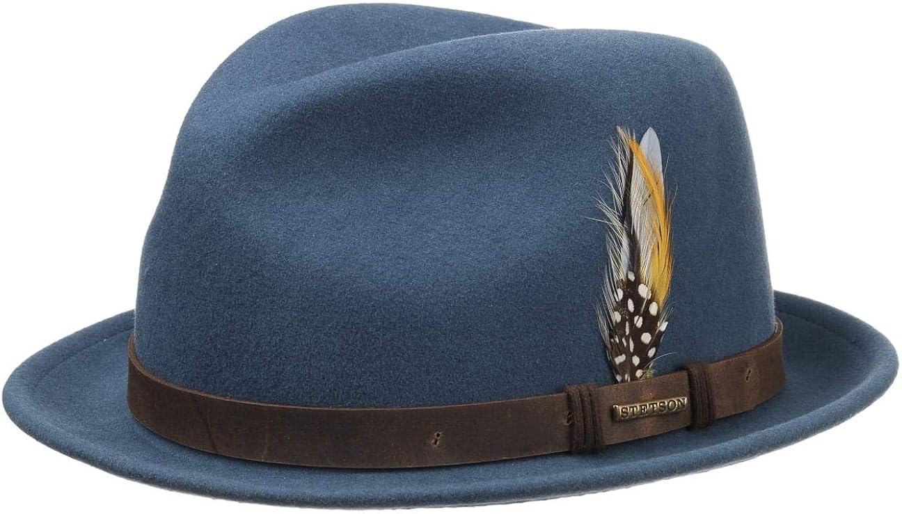 Stetson Elkader Trilby Filzhut – Wollfilz, Wasserabweisend, Größe S (54-55 Cm) – Für Damen & Herren