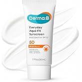 Derma B Everyday Aqua Fit Sunscreen SPF50 PA++++, 1.7 fl oz (50ml) | Korean Face Sunscreen | Lightweight Hydrating Formula | No White Cast Broad Spectrum Sunblock | SPF50 PA++++ Broad Spectrum