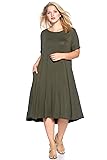 Modern Kiwi Plus Size Short Sleeve Flowy A-Line