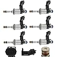 6PCS Fuel Injectors 12638530 FJ994 217-3445 Fits 08-11 Replacement For GMC Acadia for Saturn Outlook For Buick Enclave Lacrosse Allure For Cadillac CTS STS For Chevrolet Camaro Traverse Holden 3.6