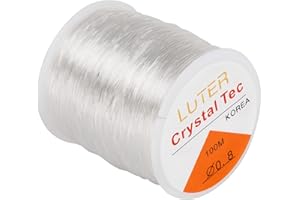 Luter 328ft 0.8 mm Clear Bead Cord Crystal Elastic Stretchy Bracelet String for Jewelry Making Necklace Bracelet Beading Thre