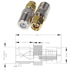 exgoofit F Type to SMA Male Female Coax Connector
