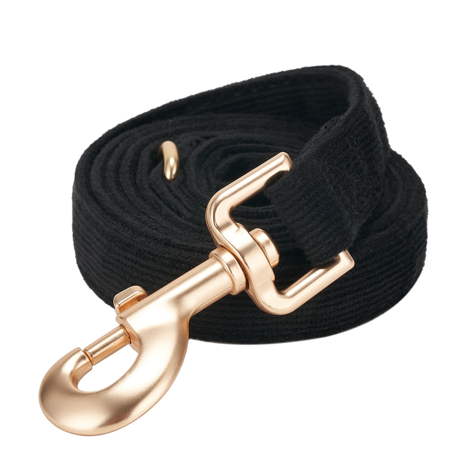 YUDOTE Soft Corduroy Dog Lead Medium 2x150cm,Black