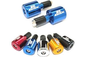 MIT MOTORS GT-Speed Compatible/Replacement for Blue GSXR Logo CNC Bar Ends, Suzuki GSXR 600/750/1000/1100