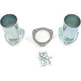 Patriot Exhaust Zinc Plated Collector Reducer, 3" Collector - H7244 | Universal Zinc Plated Weldable 3 Inch Header Collector Reducer Kit, 3" Outlet, 5" Long, Gaskets &amp; Flange Bolts Included