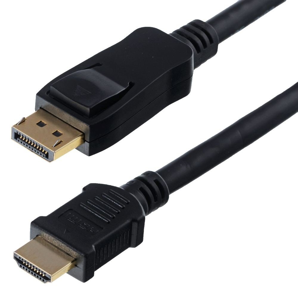 Helos 118881 10 m DisplayPort HDMI Black Cable and Video Adapter