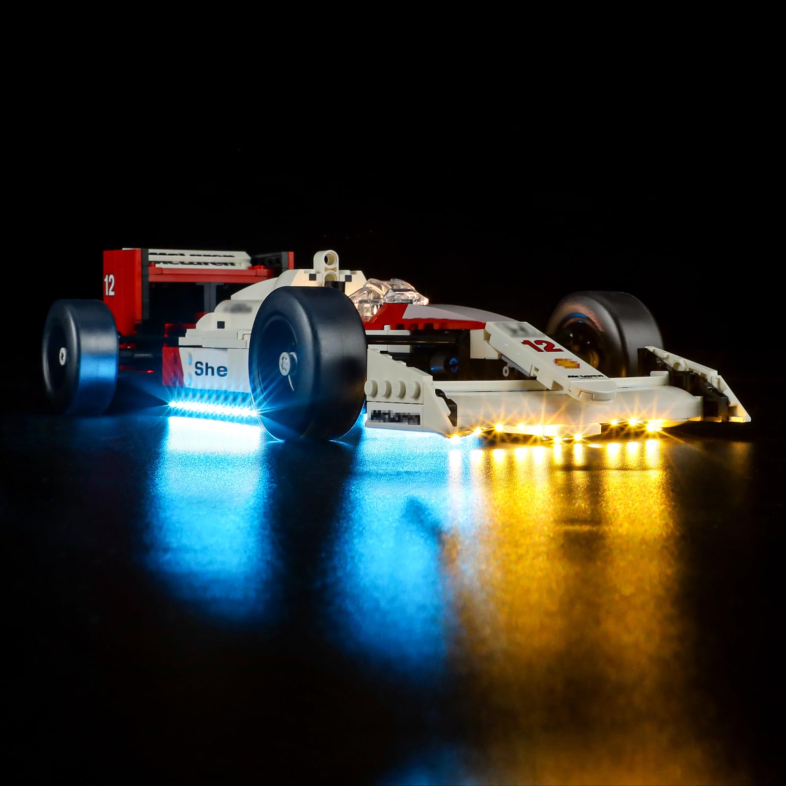 GEAMENT LED Light Kit Compatible with LEGO McLaren MP4/4 & Ayrton Senna - Lighting set for Icons 10330 (Model Set Not Included)