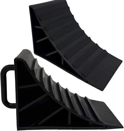 HowseHold Wheel Chocks With Handles Set of 2 3.5cm x 10cm x 15cm Tyre Saver