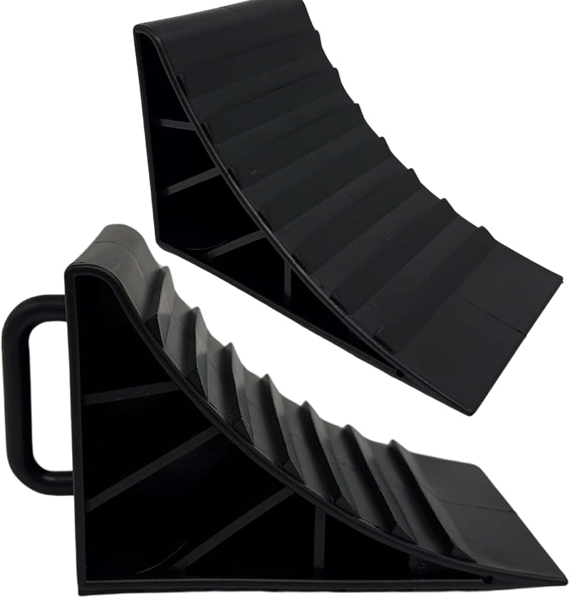 HowseHold Wheel Chocks With Handles Set of 2 3.5cm x 10cm x 15cm Tyre Saver