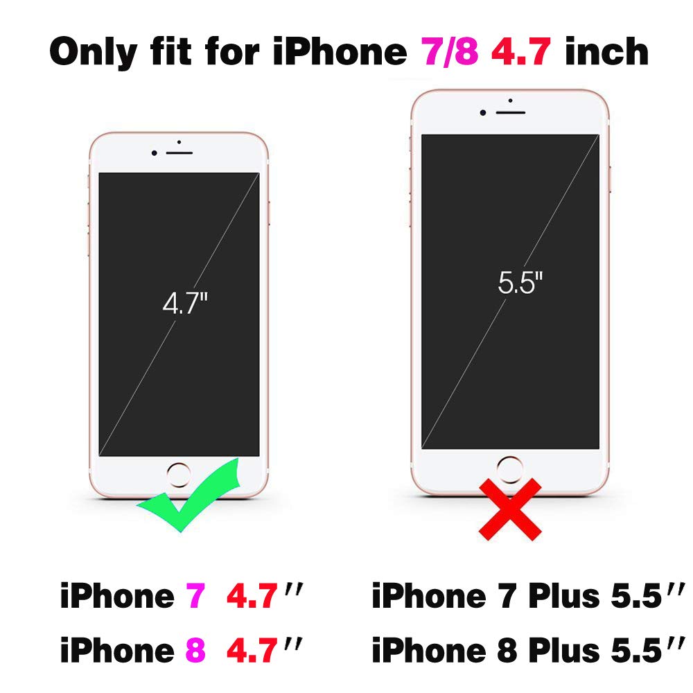 Asuwish Phone Case for iPhone 7 8 and Tempered Glass Screen Protector Film Cover with Mobile Accessories Slim Thin Shockproof Silicone Rubber iPhone7 iPhone8 i Phone7s Phone7phone i7 i8 7s 8s Black