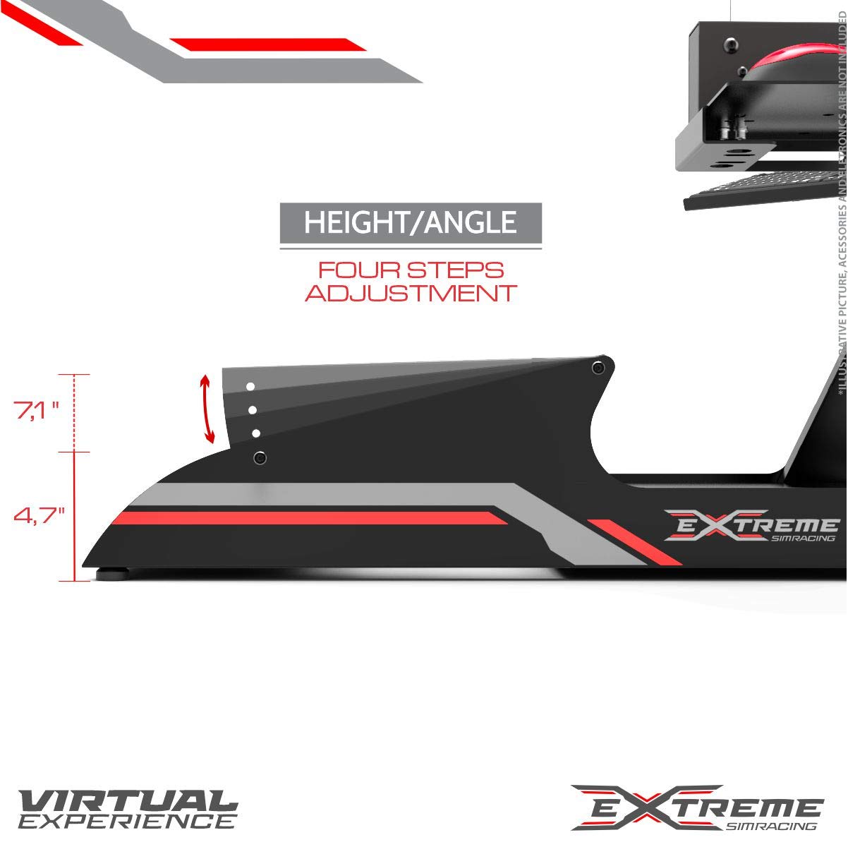 Extreme Simracing Cockpit CHASSI 3.0 Racing Simulator For Logitech G25, G27, G29, G920, G923, SIMAGIC,Thrustmaster And Fanatec - Heavy Dutty Construction - Complet With all Accessories - NOSEAT