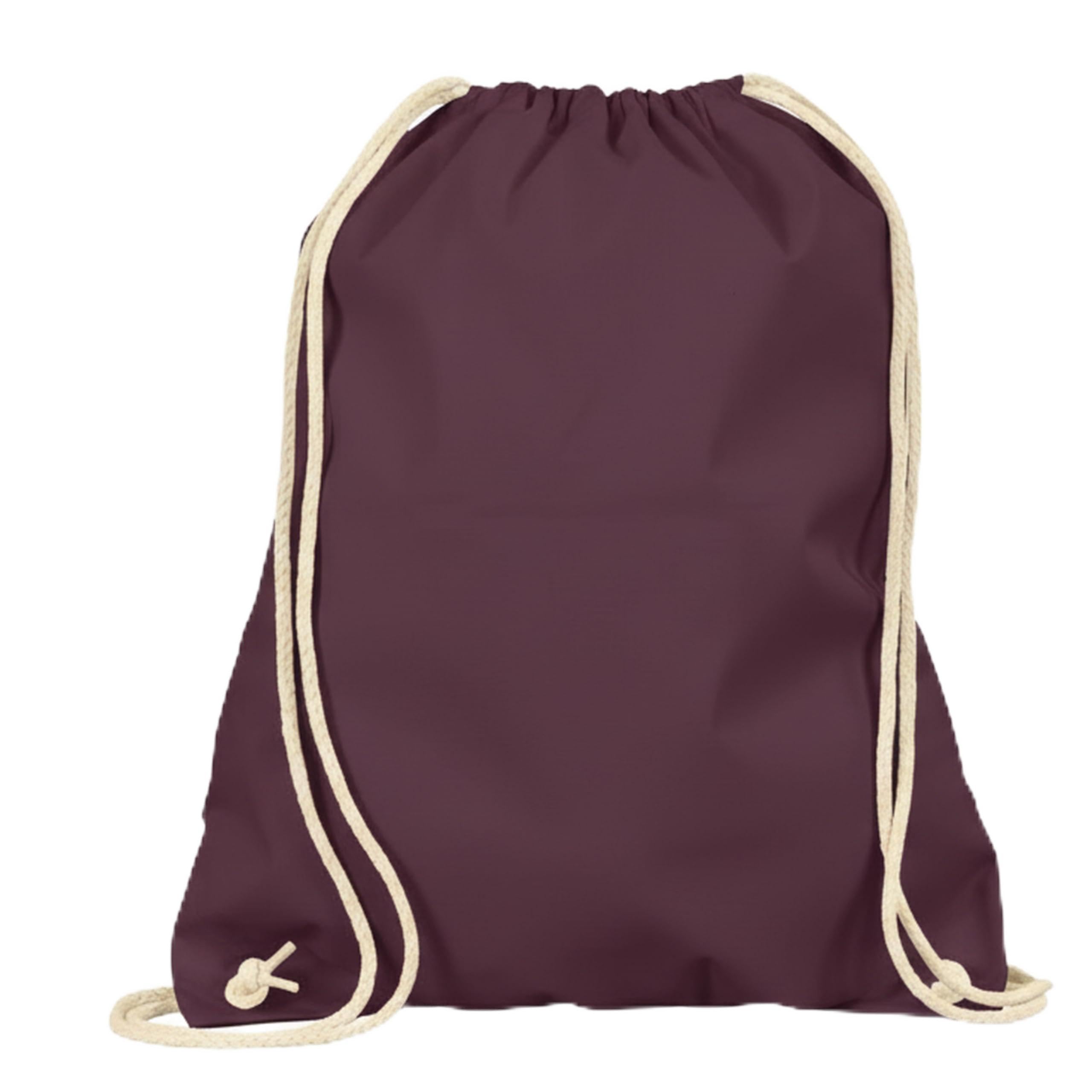 Veproli Cotton Gym Bag Sports Bag Drawstring Bag Gym Bag Jute School Backpack, bordeaux, One Size