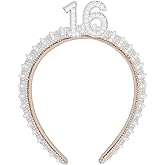 WHAVEL 16th Birthday Decorations for Girls, Sweet 16 Party Decorations Sweet 16 Decorations 16th Birthday Headband Girls Birthday Party Decorations