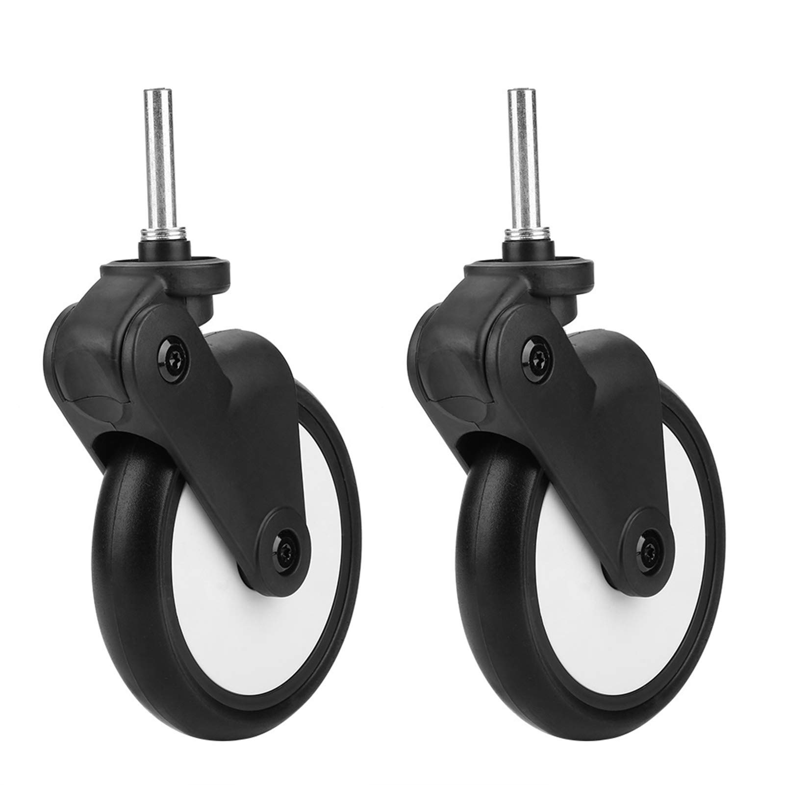 Voluxe Stroller Wheel, Practical Rubber Wheels Accessory Wear for Yoya/Kiddopotamus (A Pair of Front Wheels)
