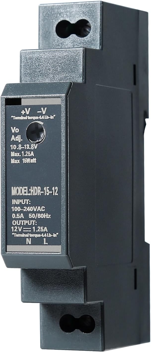 DEWIN HDR-15-12 DIN Rail Switching Power Supply 12V 1.25A 15W