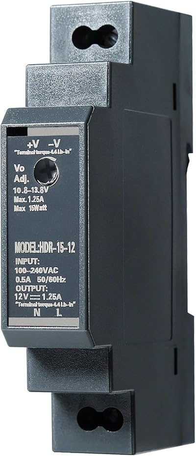 DEWIN HDR-15-12 DIN Rail Switching Power Supply 12V 1.25A 15W