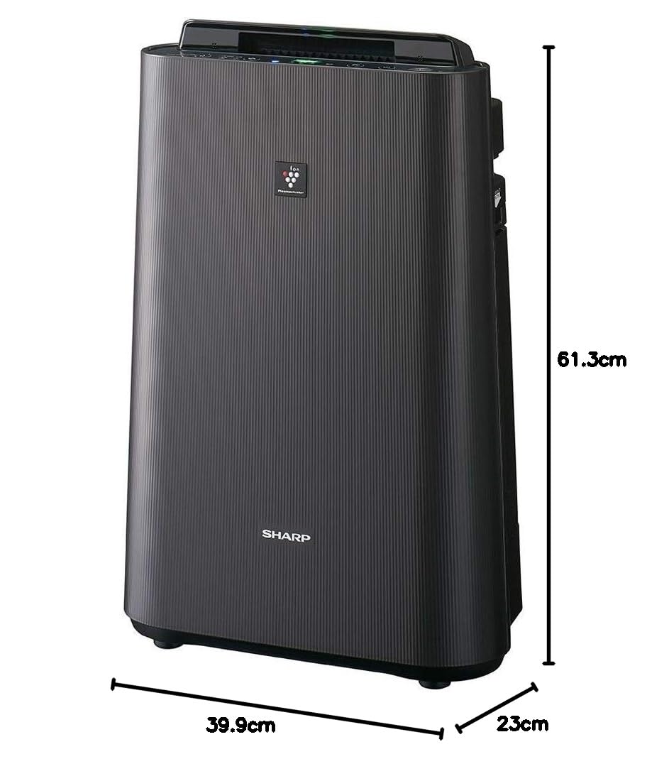 Sharp KC-J50C-H Air Purifier, Plasmacluster 7000, Thin Design, Pollen, Static Control, PM2.5 Compatible, Includes 3 Disposable Pre-Filters, Air Purifier, 23 Tatami Mats, Humidification Amount, 16.9 fl