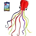Hengda Kite Software Octopus Flyer Kite with Long Colorful Tail for Kids,Long,Large,for Kids and Adults,Easy to Fly