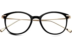 COASION Vintage Round Clear Glasses Non-Prescription Eyeglasses Frames for Women Men