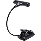 Mighty Bright Lampe De Pupitre Encore – Éclairage LED Pour Partition Musique, 6 Leds Puissantes, 2 Niveaux De Luminosité, Pince Solide & Adaptateur Secteur Inclus