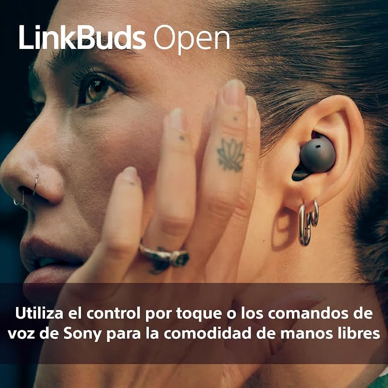 LinkBuds Abertos - Auscultadores Bluetooth Verdadeiros Sem Fios Abertos: Som Transparente, 4,8 g Conforto Durante todo o dia, Som, ligação multiponto, bateria de 22 h, iOS e Android - Branco