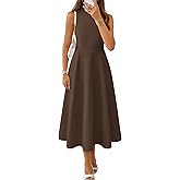 ZESICA Women's Summer Formal Midi Dresses 2026 Spring Sleeveless A Line Elegant Flowy Wedding Guest Cocktail Party Dress