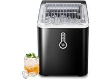 ZAFRO Ice Maker Countertop, Portable Ice Maker with Self-Cleaning, 26Lbs/24Hrs, 9 Cubes Ready in 8 Mins, One-Click Operation,