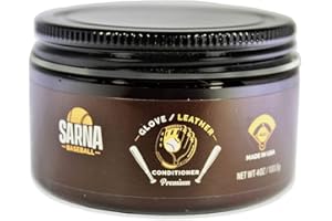SARNA BASEBALL Glove Leather Conditioner - Use on Baseball Gloves, Softball Gloves, and Other Leather Sports Equipment - Made in USA