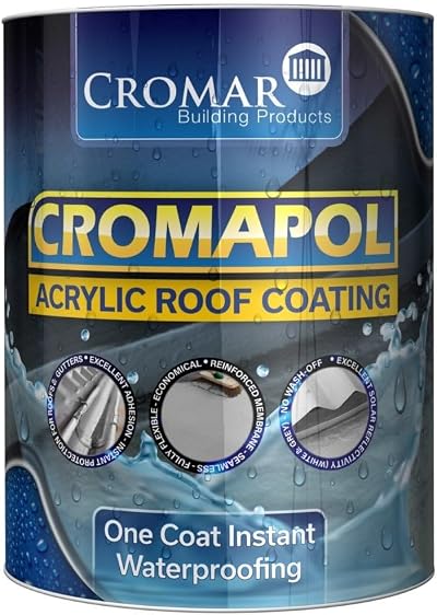 Ashbrook Roofing Cromar Cromapol Grey Acrylic Waterproofing Roof Sealant 2.5Kg