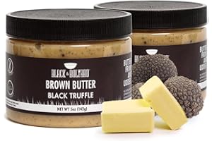 Black & Bolyard Black Truffle Brown Butter - Non-GMO, Sugar-free, 100% Real Butter - Caramelized & Seasoned w/Truffle - Gluten Free Ghee Butter/Clarified Butter Alternative - 2 x 5 Ounces