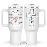 Christian Gifts for Women, Faith Tumblers 40Oz Religious for Christmas Birthday, Catholic Gifts for Mom Sister Daughter Friends, Inspirational Spiritual Biblical Bible Verse, Godly Coffee Cups