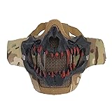 Airsoft Mesh Mask, Cool Half Face Skull Mask