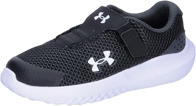 UA BINF Surge 4 AC Deportivas para niño, cómodo y ligero calzado infantil, color negro/gris antracita/blanco