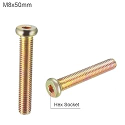 uxcell M8x50mm Furniture Screw Hex Socket Machine