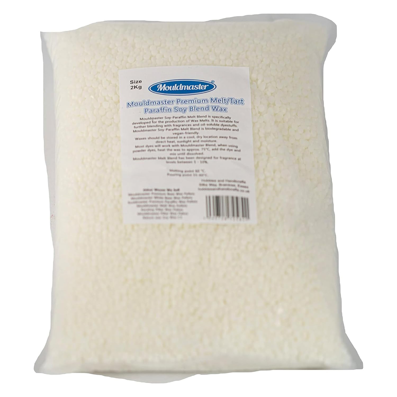 Mouldmaster Premium Melt/Tart Blend Paraffin/Soy Wax, Off White, 2kg