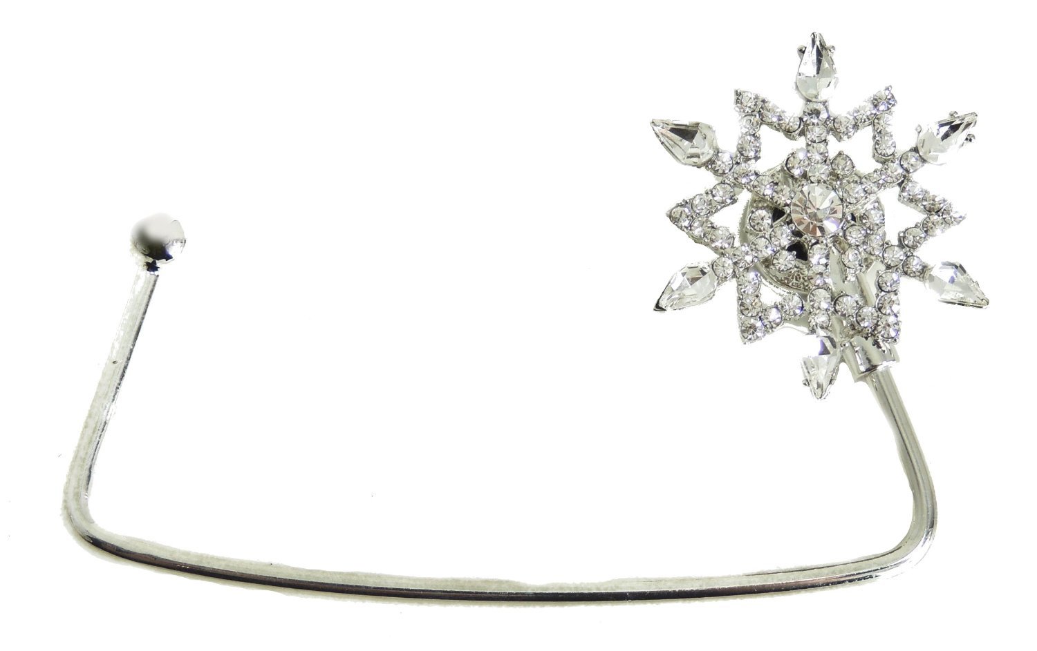 Glamour Girlz Ladies Diamante Handbag Bag Table Hanging Hook - Ladies Christmas for Her Snowflake Small