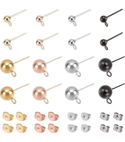thumbnail image 2 of Aazon.co: 12PCS 18K Earring Backs For Studs, Silicone Earring Backs... 2 of 13