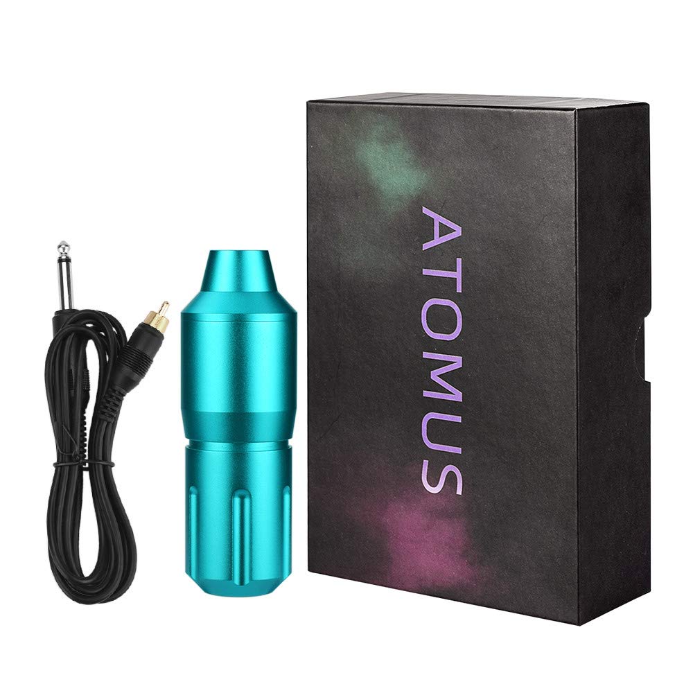ATOMUS Rotary Tattoo Pen Machine Motor Tattoo Machine Cartridge Short Pen with RCA Clip Cord Aluminium Alloy Frame 9000R/M Tattoo Liner Shader Permanent Makeup Pen