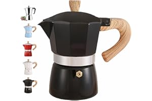 DITOSH 6 Cup 300ML 10oz Aluminum Espresso Stovetop Coffeemaker Percolator Italian Coffee Maker Moka Express Classic Cafe Maker for Italian and Cuban Café Brewing, Greca Coffee Maker