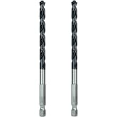 ForgeWorx 1/4 Inch Cobalt Drill Bits 2pcs Heavy-Duty Metal Drill Bit Set for Steel, Cast Iron, TiAlN Coating, 1/4" Hex Shank (1/4" x 4")