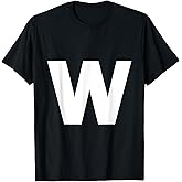 Letter W Capital Alphabet Monogram Initial T-Shirt