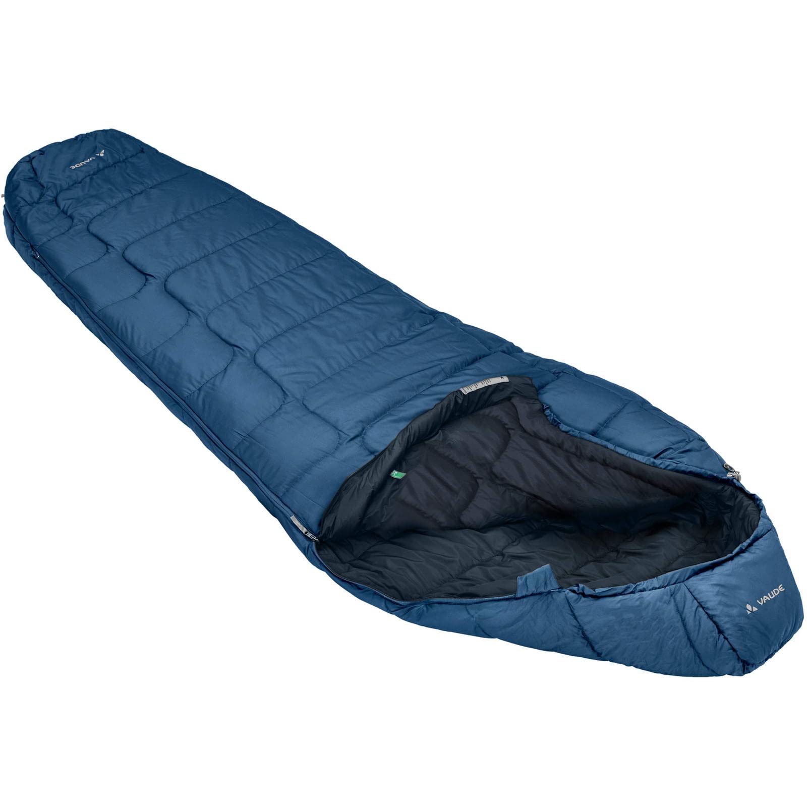 Vaude Lightweight Sioux 400 SYN Unisex Outdoor Left Zip Sleeping Bag available in Baltic Sea - One Size