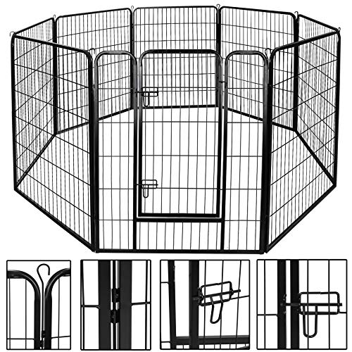 ZENY Dog Playpen Outdoor/Indoor, 24/40 inch Height Dog Pen 8/16 Panels