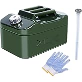 2.5 Gallons Metal Water Can 10liters Stackable Container, Portable Suitable for Outdoor Travel, Car Camping, Emergency Backup (Not For Drinking Water)