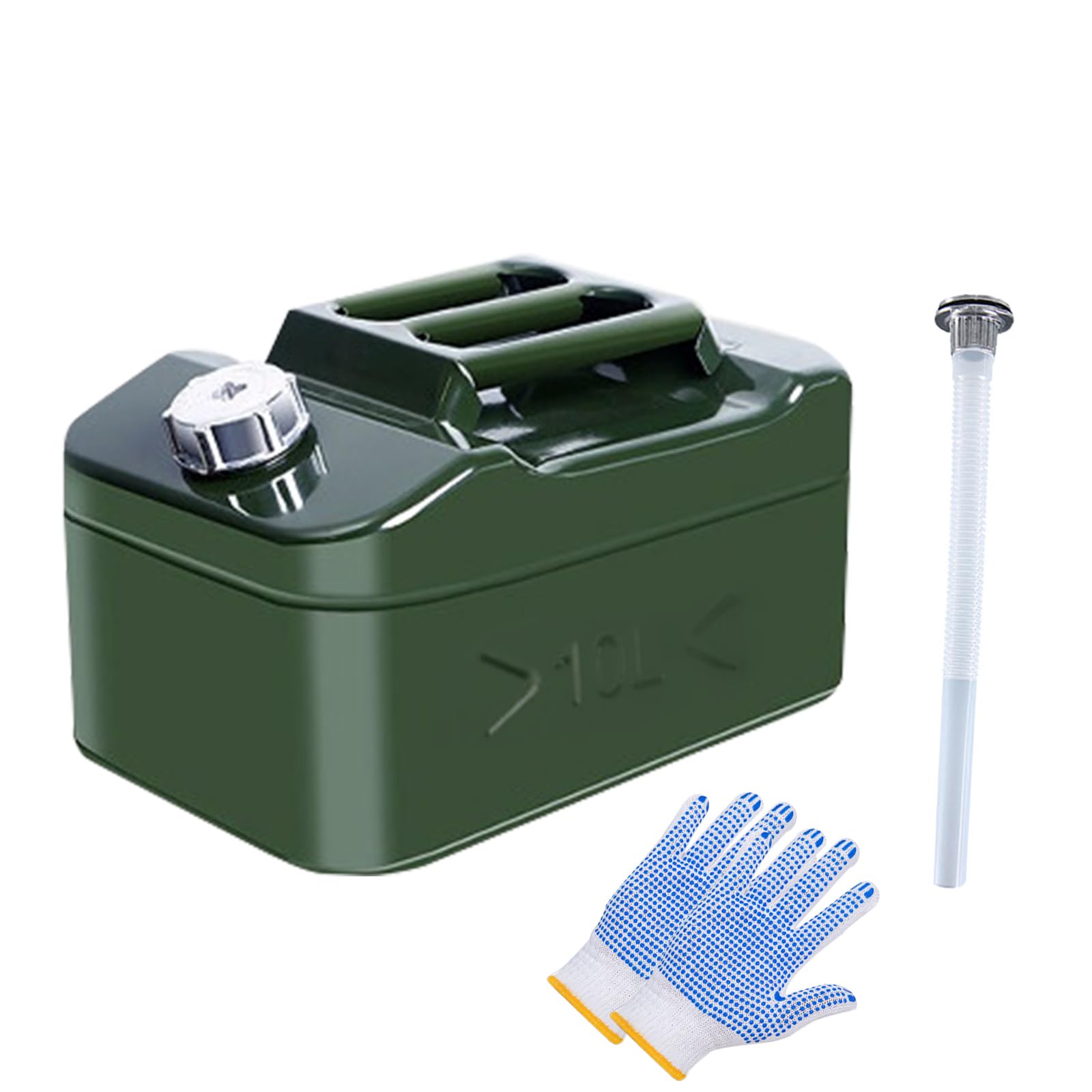 Photo 1 of 2.5 Gallons Metal Water Can 10liters Stackable Container, Portable Suitable for Outdoor Travel, Car Camping, Emergency Backup (Not For Drinking Water)