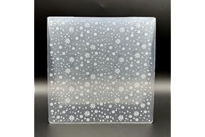 ZHXCGOOYX 3D Plastic Embossing Folder Template Christmas Snowflakes Falling Texture 5.91x5.91 Inch for Card Making DIY Scrapbooking Paper Crafting Handmade Crafts Scrapbooking Arts Supplies Scrapbook Decor