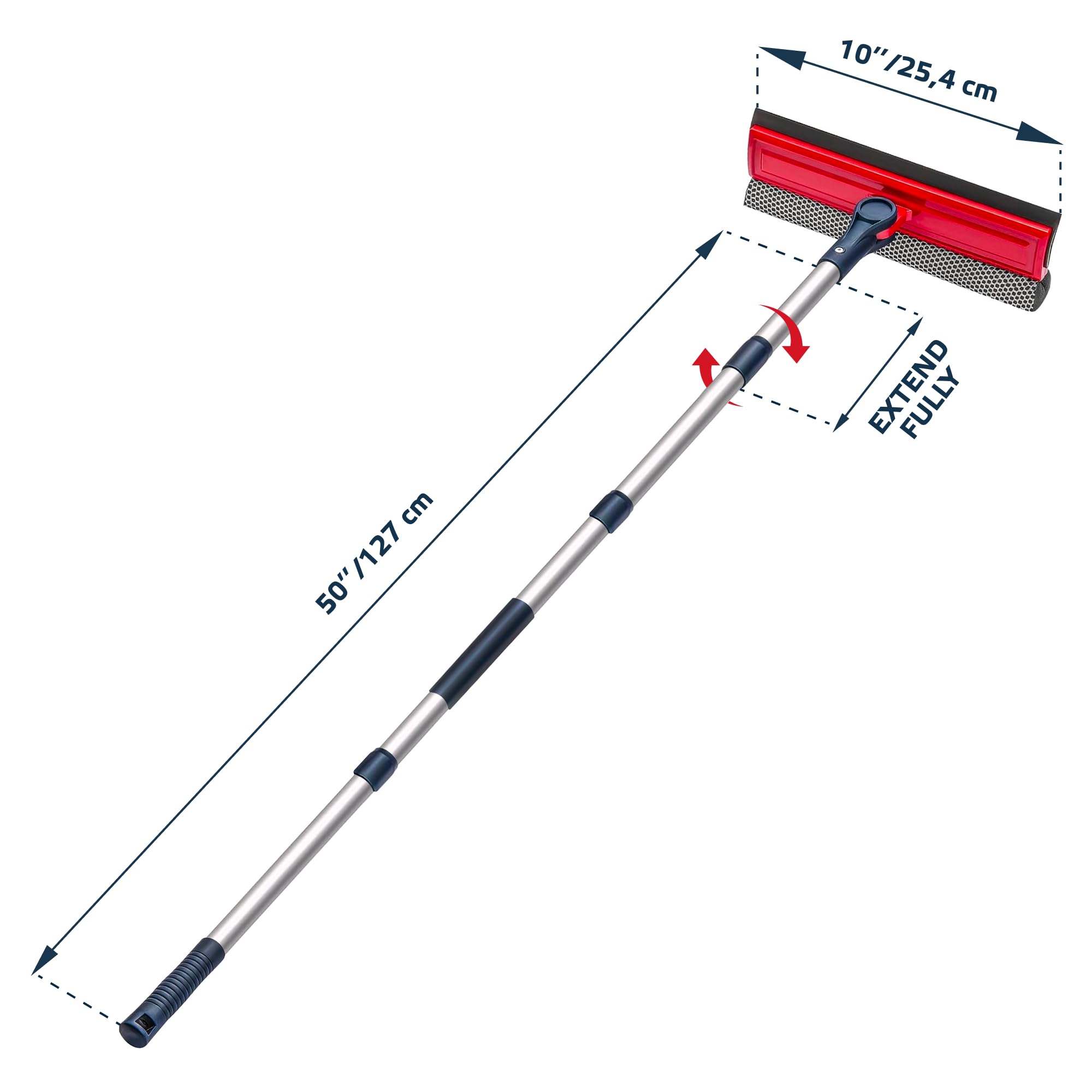 DSV Standard Professional Window Squeegee | 2-in-1 Window Cleaner Sponge and 10