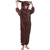 Flannel Animal Costume Onesie Kids Halloween Costumes for Girls Boys One Piece Easter Cosplay