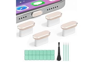 USB C Dust Plug, Joremx 4 Pack Type C Anti Dust Plug Cover Charging Port Protector for Galaxy S22, iPhone 16/15/ 16 Max and O