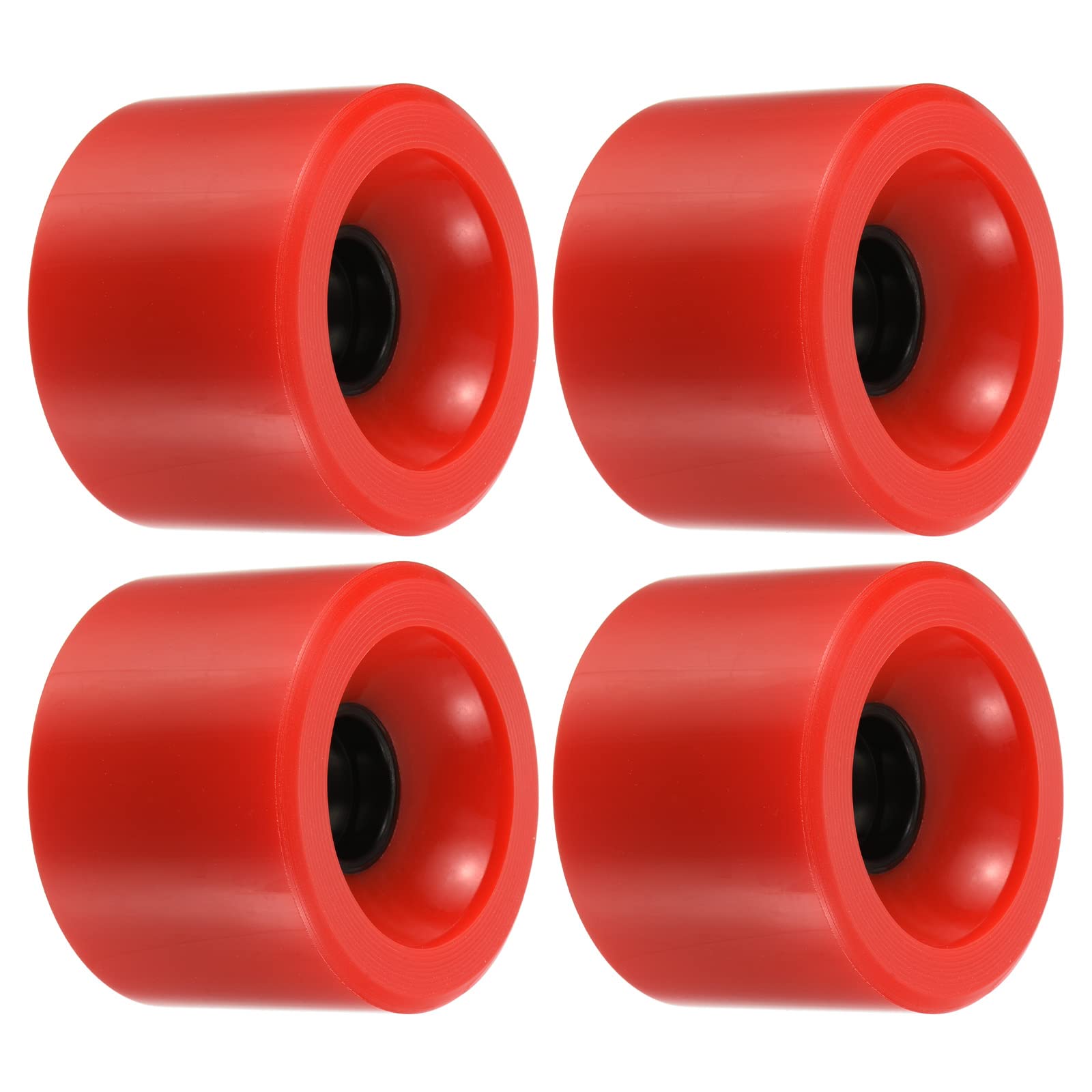 PATIKIL 70mm 78A Longboard Wheel Soft, 4 Pack Cruiser Wheels Street Wheels for Skateboards Skateboard Wheel Replacement PU, Red — image 1